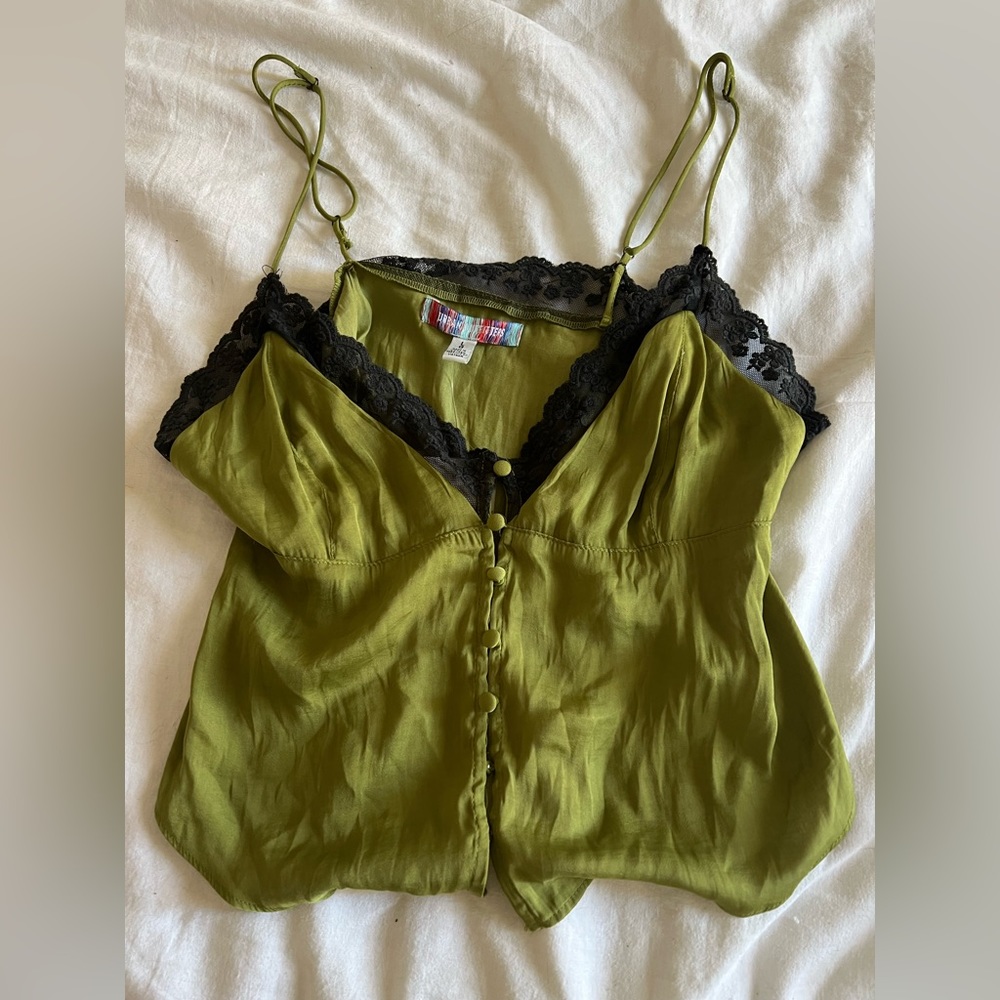 Urban Outfitters Women's olive Green and Black cami size large